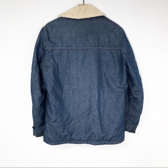 Vintage Raritan Denim Shearling lining 80s Jacket - Picture 2 of 8